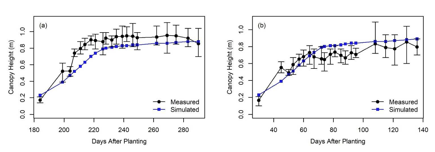 Canopy height calibration performance